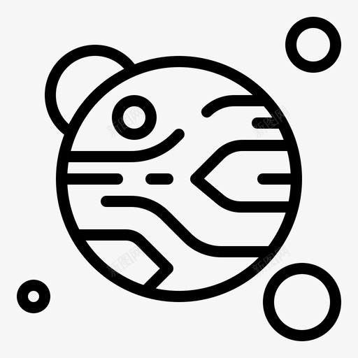行星星系轨道图标svg_新图网 https://ixintu.com 天王星 太空 宇航员 星系 行星 轨道