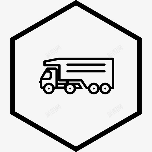 翻斗车货物送货车图标svg_新图网 https://ixintu.com 翻斗车 货物 货车 运输 送货