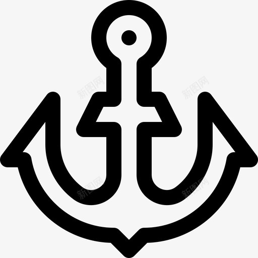 锚中世纪48直线图标svg_新图网 https://ixintu.com 中世纪 直线