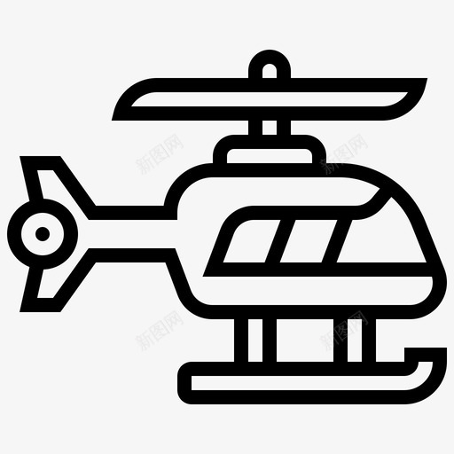 直升机救援6号直线型图标svg_新图网 https://ixintu.com 6号 救援 直升机 直线 线型