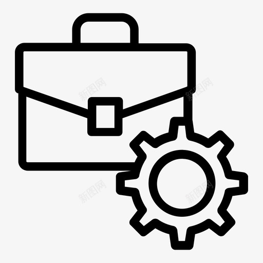职业管理公文包开发图标svg_新图网 https://ixintu.com 公文包 开发 管理 职业 装备 设置