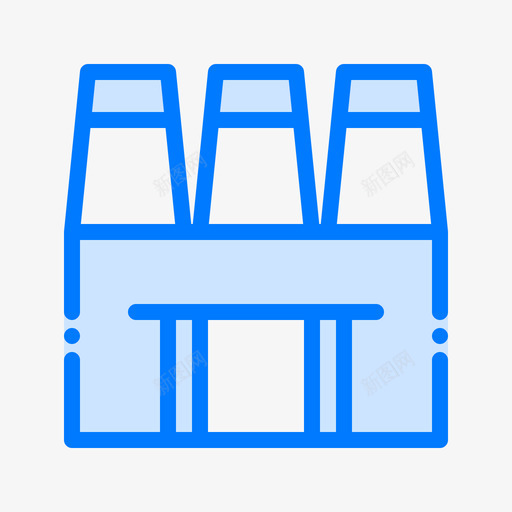 工厂城市景观11蓝色图标svg_新图网 https://ixintu.com 城市 工厂 景观 蓝色