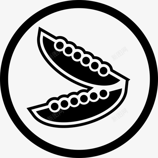 豆类绿色蔬菜图标svg_新图网 https://ixintu.com 绿色 蔬菜 豆类 食品