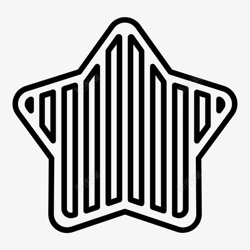 条纹星直线垂直图标svg_新图网 https://ixintu.com 垂直 条纹 直线