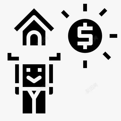 房产中介房子房产图标svg_新图网 https://ixintu.com 卖家 房产 房产中介 房产图标实心 房子