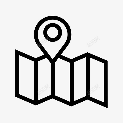 地图上的目的地地址导航器位置地图图标svg_新图网 https://ixintu.com 位置地图 位置指针 地图上的目的地 地图和目的地 地图定位 地址导航器