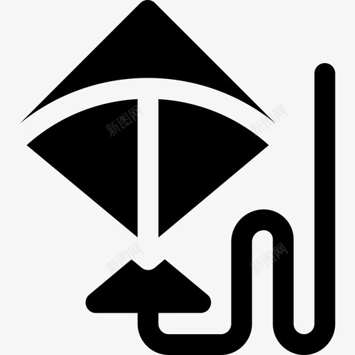 风筝游乐场48填充物图标svg_新图网 https://ixintu.com 填充物 游乐场48 风筝