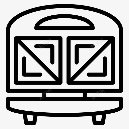 夹心压力机家用电器17概述图标svg_新图网 https://ixintu.com 压力机 夹心 家用电器 概述