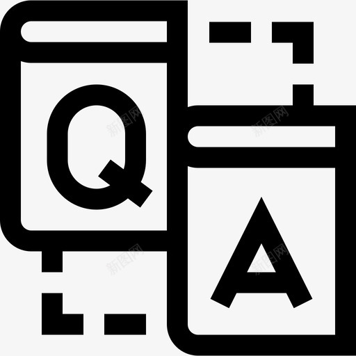 Qa书籍和阅读7线性图标svg_新图网 https://ixintu.com Qa 书籍 线性 阅读