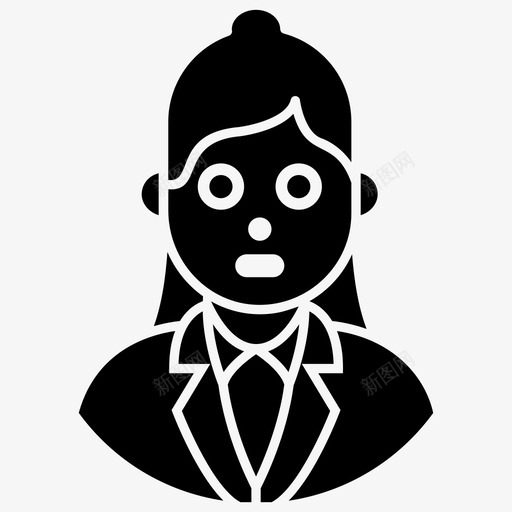 办公室秘书头像助理女员工图标svg_新图网 https://ixintu.com 个人 办公室 助理 化身 员工 头像 字形 接待员 秘书 职业 职业化