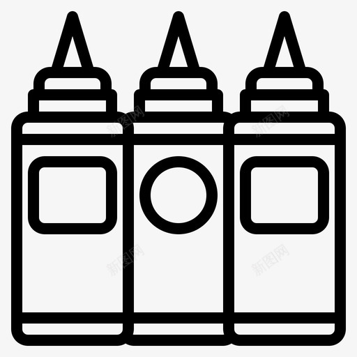 酱汁厨房91线性图标svg_新图网 https://ixintu.com 厨房 线性 酱汁