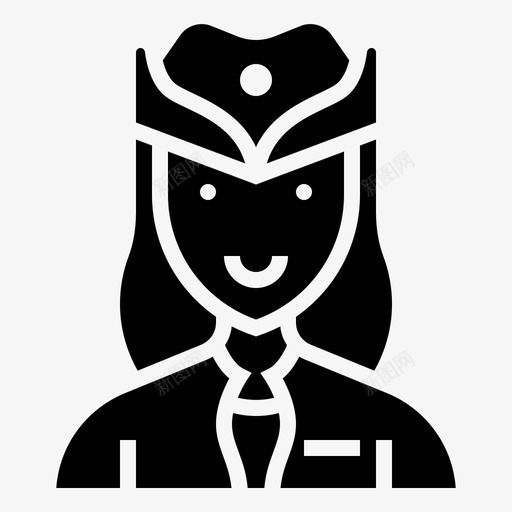 女主人职业女性2雕文图标svg_新图网 https://ixintu.com 女主人 职业女性2 雕文