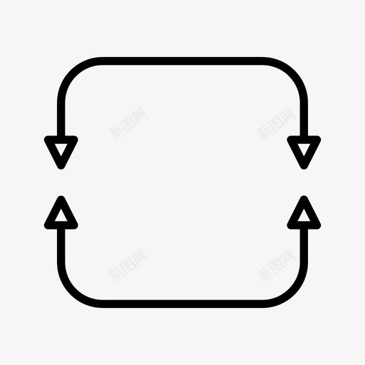 循环箭头方向图标svg_新图网 https://ixintu.com 双头 导航 循环 方向 箭头 重用
