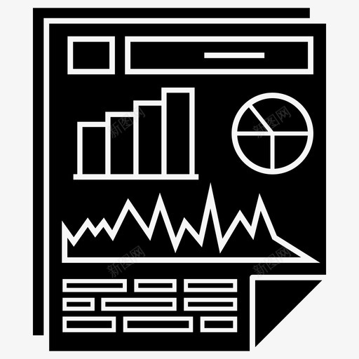 业务报告业务增长财务增长图标svg_新图网 https://ixintu.com 业务增长 业务报告 案例研究集 白皮书和业务报告字形矢量图标 线图报告 统计分析 财务增长