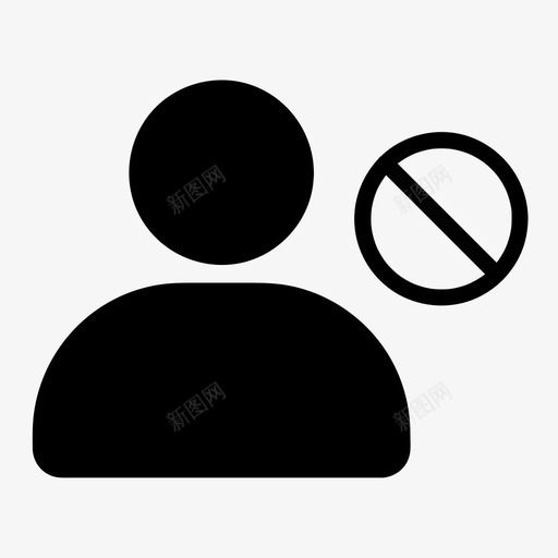 用户阻止避免垃圾邮件图标svg_新图网 https://ixintu.com 停止 团队 垃圾 用户 避免 邮件 阻止