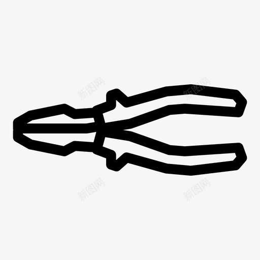钳子建筑工具图标svg_新图网 https://ixintu.com 工作 工具 建筑 钳子