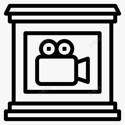 线性电影院86图标svg_新图网 https://ixintu.com 电影院 线性