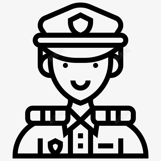 警察当局警官图标svg_新图网 https://ixintu.com 中士 保安 当局 护工 警官 警察