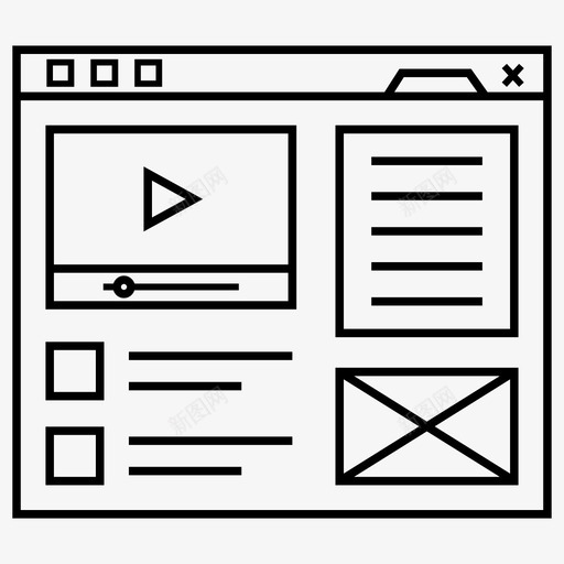 线框布局公司网站用户界面图标svg_新图网 https://ixintu.com ui 公司 向量 套件 布局 流线 用户界面 线框 网站 网页 网页设计