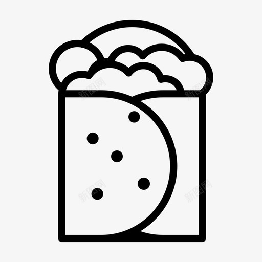 玉米煎饼快餐82直系图标svg_新图网 https://ixintu.com 快餐 煎饼 玉米 直系
