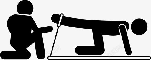 理疗腿部理疗师图标svg_新图网 https://ixintu.com 康复 康复治疗 牵引 理疗 理疗师 腿部