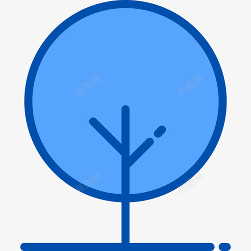 树自然90蓝色图标svg_新图网 https://ixintu.com 自然 蓝色
