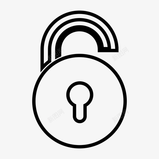 解锁进入没有安全图标svg_新图网 https://ixintu.com 不安全 安全 开锁 打开 没有 解锁 进入