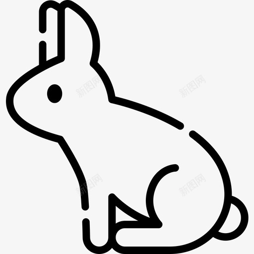 兔子动物55直系图标svg_新图网 https://ixintu.com 兔子 动物55 直系