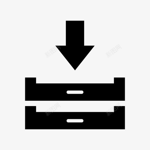 数据文件图标svg_新图网 https://ixintu.com 下载 下载固体 传送 托盘 数据 文件