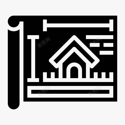 房屋平面图建筑草图图标svg_新图网 https://ixintu.com 图标 实心 平面图 建筑 房地产 房屋 素描 草图