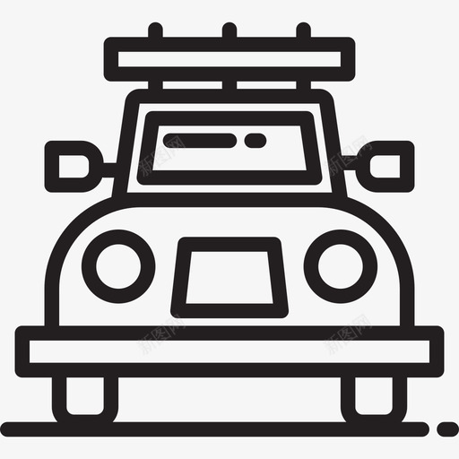 汽车户外野营2直线型图标svg_新图网 https://ixintu.com 户外 汽车 直线 线型 野营