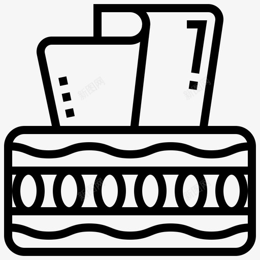 纸巾盒子卫生纸图标svg_新图网 https://ixintu.com 卫生纸 家居装饰线1 盒子 纸 纸巾 餐巾