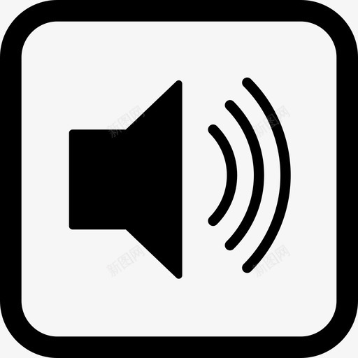 高音量音频音乐图标svg_新图网 https://ixintu.com 声音 扬声器 通用 音乐 音量 音频 高音量