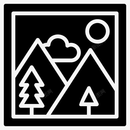 风景风景画山图像图标svg_新图网 https://ixintu.com 图像 图标 字形 用户界面 界面 相框 风景图片 风景画