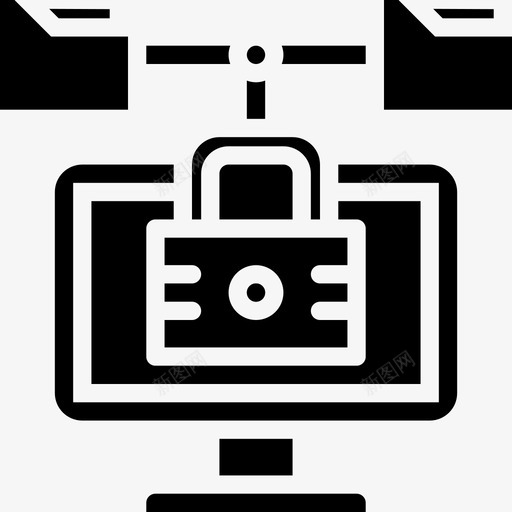 锁数据和网络管理填充图标svg_新图网 https://ixintu.com 填充 数据 网络管理
