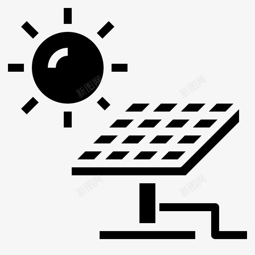 太阳能太阳能板生态生物固体图标svg_新图网 https://ixintu.com 固体 太阳能 生态 生物