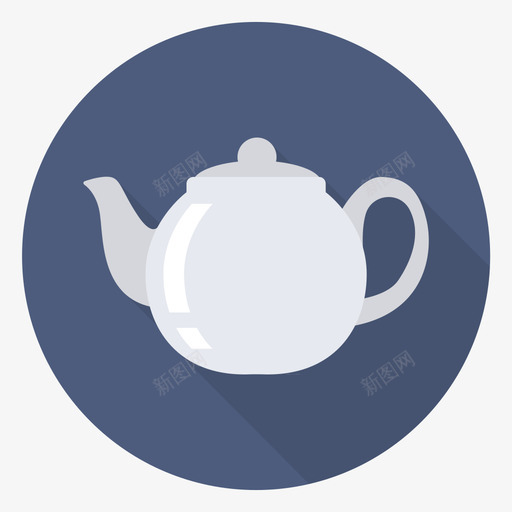 茶壶家用电器6圆形图标svg_新图网 https://ixintu.com 圆形 家用电器6 茶壶