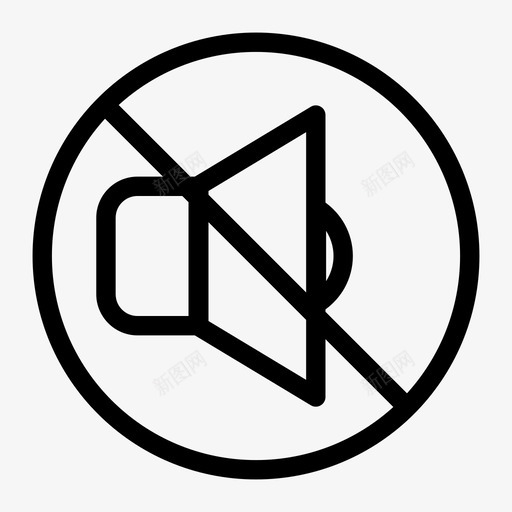 静音标志音乐元素按钮图标svg_新图网 https://ixintu.com 元素 按钮 标志 静音 音乐