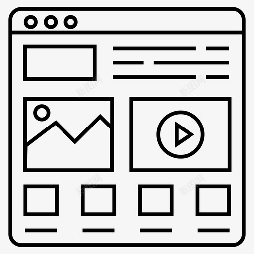 用户界面网页网页界面图标svg_新图网 https://ixintu.com 公司 向量 图标 套件 布局 流线 用户界面 界面 网站 网页 网页设计