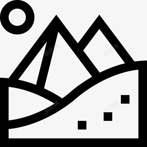 金字塔沙漠22直线型图标svg_新图网 https://ixintu.com 沙漠22 直线型 金字塔