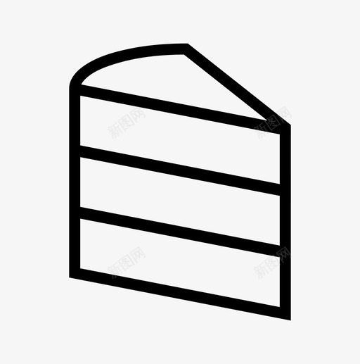香草层蛋糕甜点款待图标svg_新图网 https://ixintu.com 婚礼 款待 甜点 美味 蛋糕 香草
