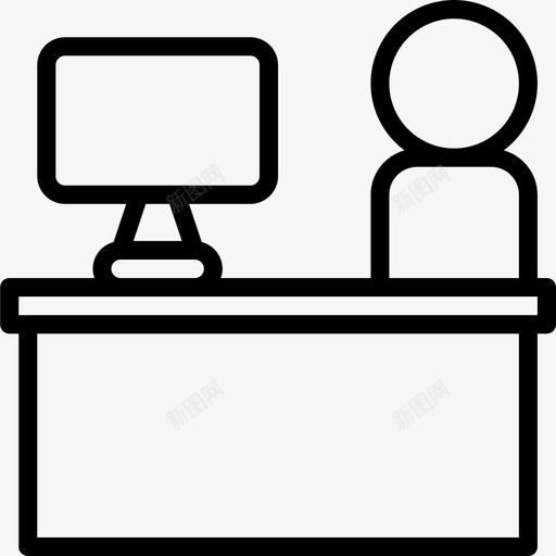 办公室营销团队直线型图标svg_新图网 https://ixintu.com 办公室 直线型 营销团队