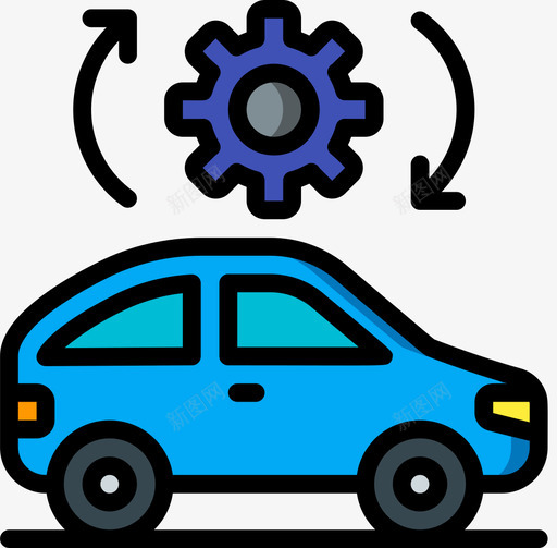 设置智能车3线性颜色图标svg_新图网 https://ixintu.com 智能 线性 设置 颜色