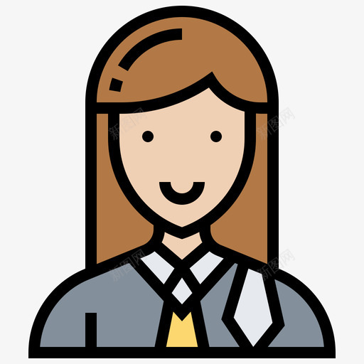 律师职业女性4直系肤色图标svg_新图网 https://ixintu.com 律师 直系 职业女性 肤色