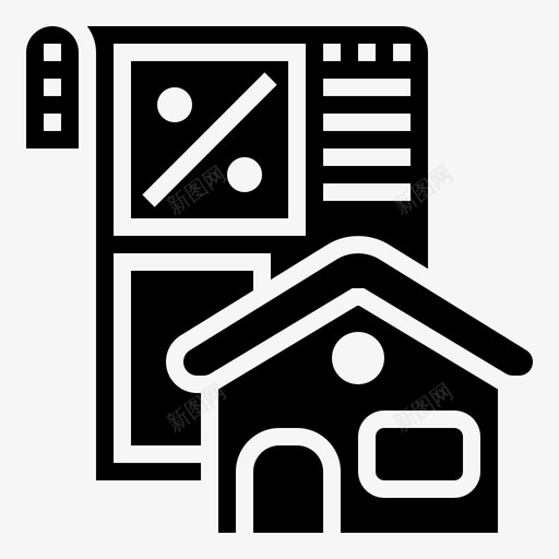 住房贷款房地产金融图标svg_新图网 https://ixintu.com 住房贷款 字形 房地产 货币 金融 银行