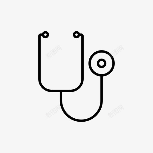 听诊器诊断医生图标svg_新图网 https://ixintu.com 医生 医疗 听诊器 治疗 诊断
