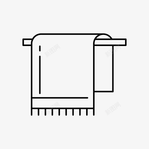 毛巾浴缸浴室图标svg_新图网 https://ixintu.com 时尚 杂项 毛巾 浴室 浴缸