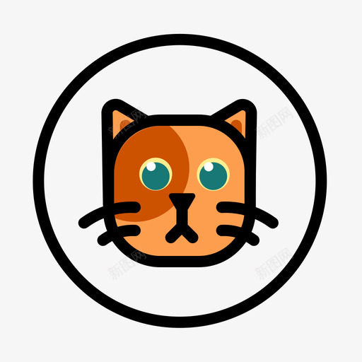 橘花猫svg_新图网 https://ixintu.com 橘花猫 可爱 多色