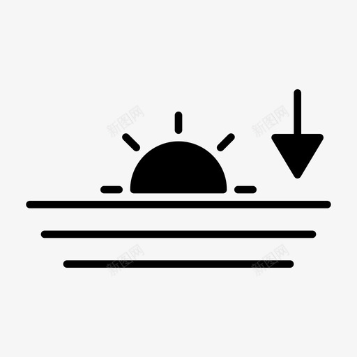 日落黄昏夜晚图标svg_新图网 https://ixintu.com 假日 冒险 夜晚 日落 雕文 黄昏