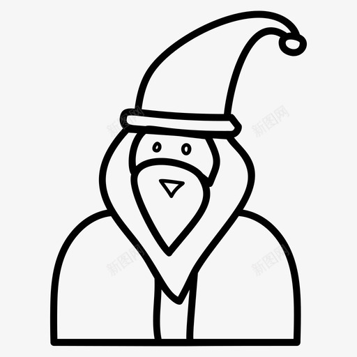 圣诞老人圣诞服装圣诞角色图标svg_新图网 https://ixintu.com 万圣节和圣诞线矢量图标集 圣诞化身 圣诞服装 圣诞老人 圣诞角色 复活节